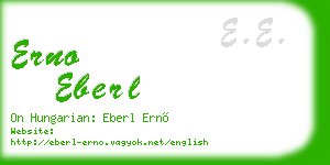 erno eberl business card